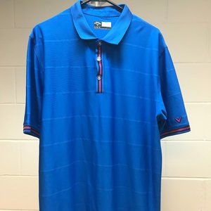 Callaway Blue Short Sleeve Golf Polo Size XL